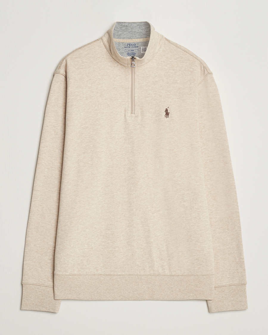 Homme | Pulls Et Tricots | Polo Ralph Lauren | Tech Double Knit Half Zip Expedition Dune Heather