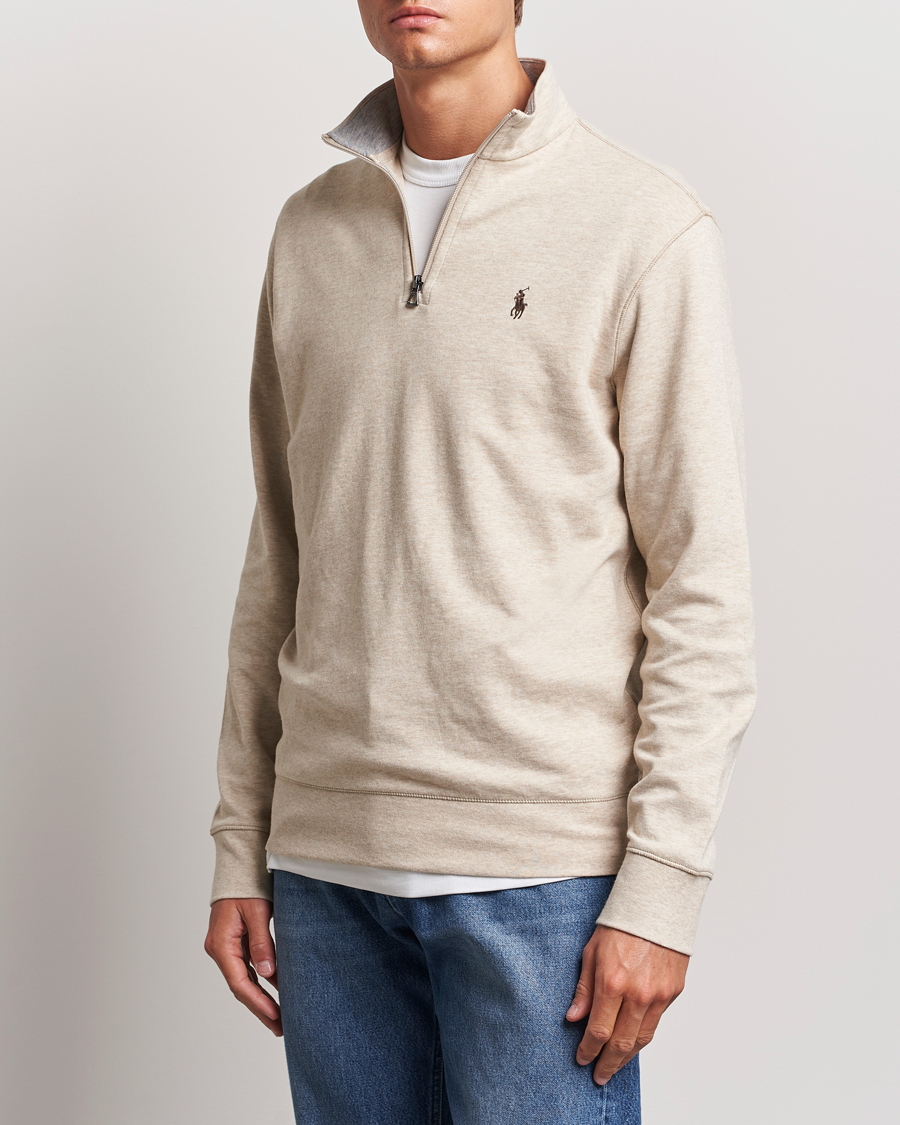 Homme | Pulls Et Tricots | Polo Ralph Lauren | Tech Double Knit Half Zip Expedition Dune Heather