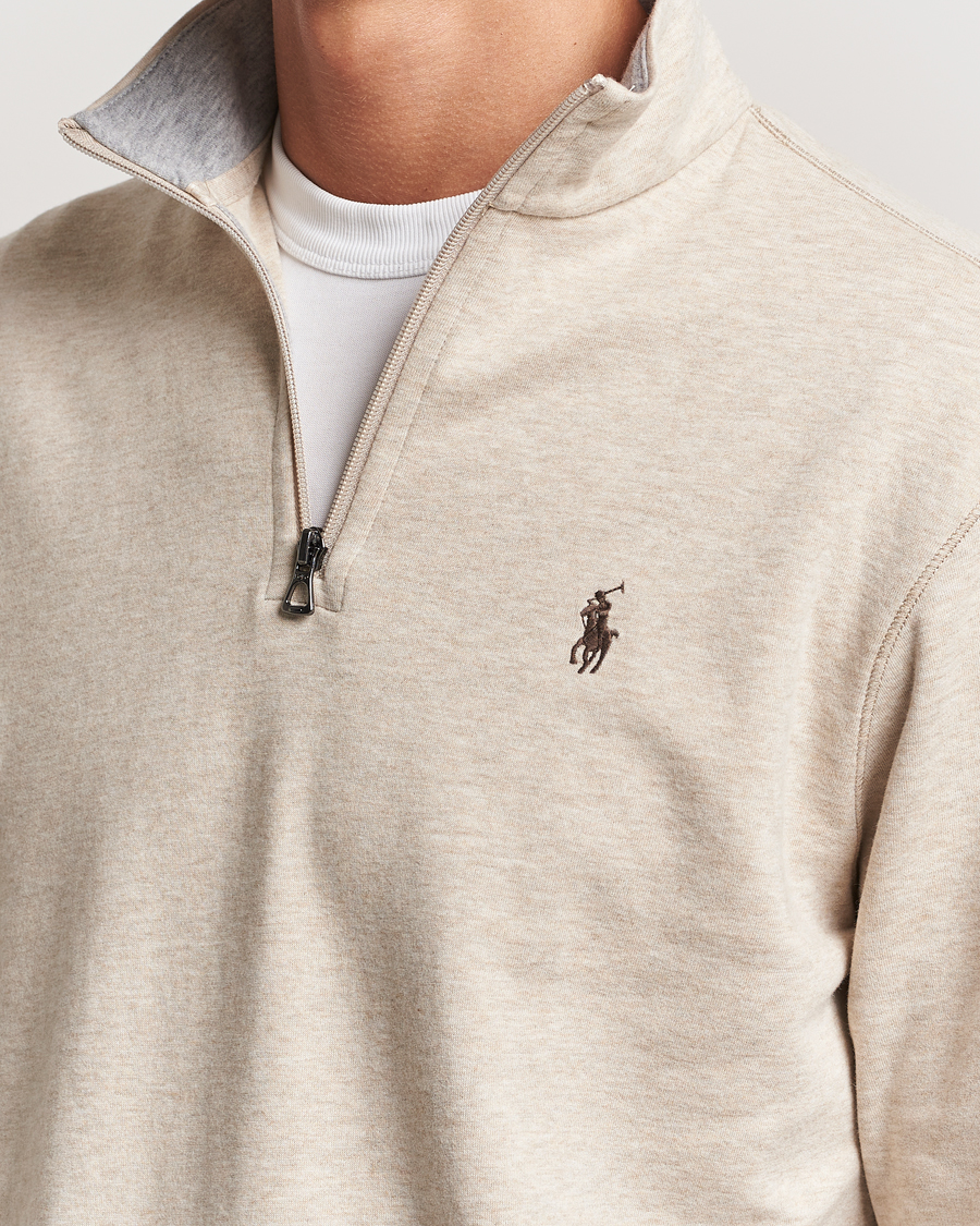 Homme | Pulls Et Tricots | Polo Ralph Lauren | Tech Double Knit Half Zip Expedition Dune Heather