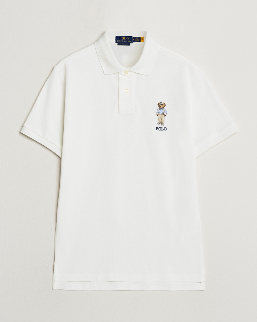 Homme | Polos | Polo Ralph Lauren | Custom Slim Fit Bear Polo Deckwash White