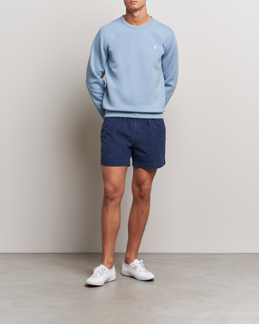 Homme | Pulls Et Tricots | Polo Ralph Lauren | Tech Double Knit Crew Neck Sweatshirt Vessel Blue