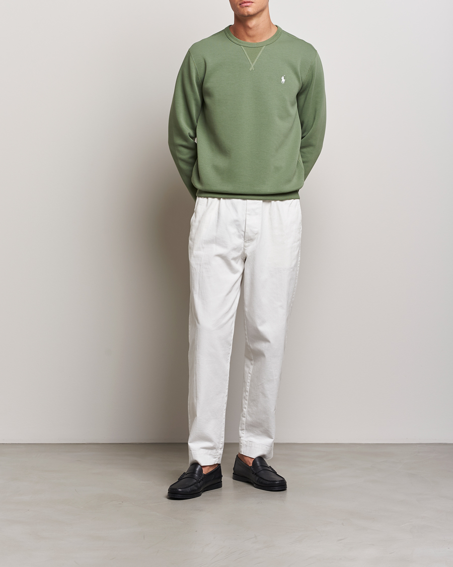 Homme | Pulls Et Tricots | Polo Ralph Lauren | Tech Double Knit Crew Neck Sweatshirt Cargo Green