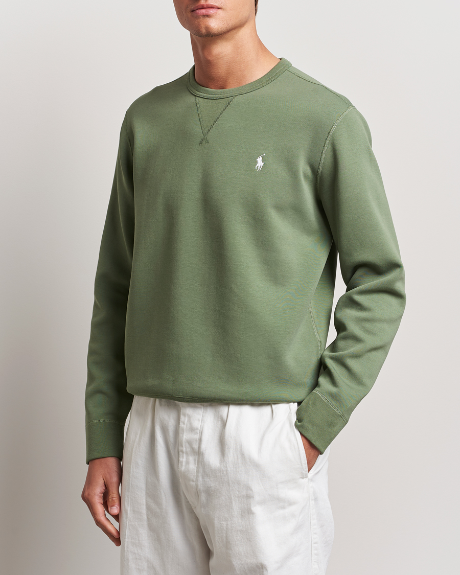 Homme |  | Polo Ralph Lauren | Tech Double Knit Crew Neck Sweatshirt Cargo Green