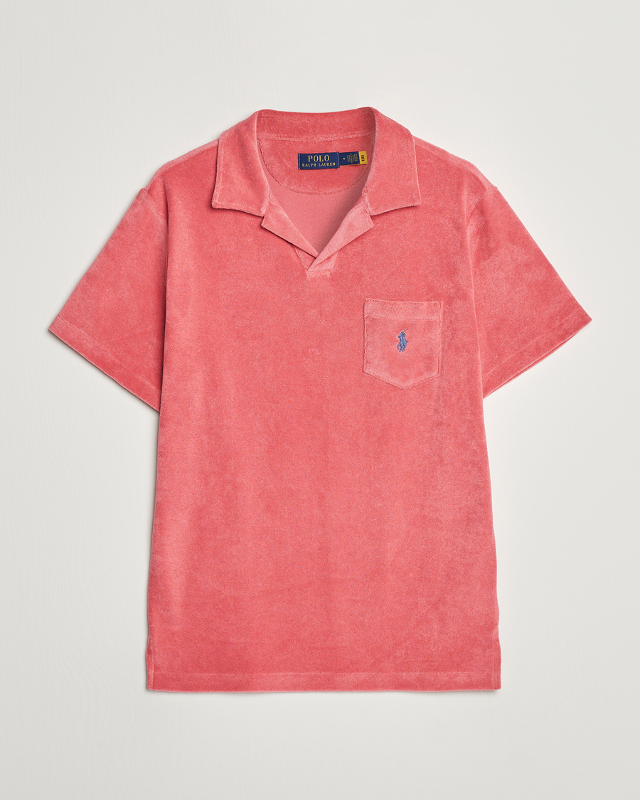 Homme | Polos | Polo Ralph Lauren | Cotton Terry Open Collar Polo Adirondack Red