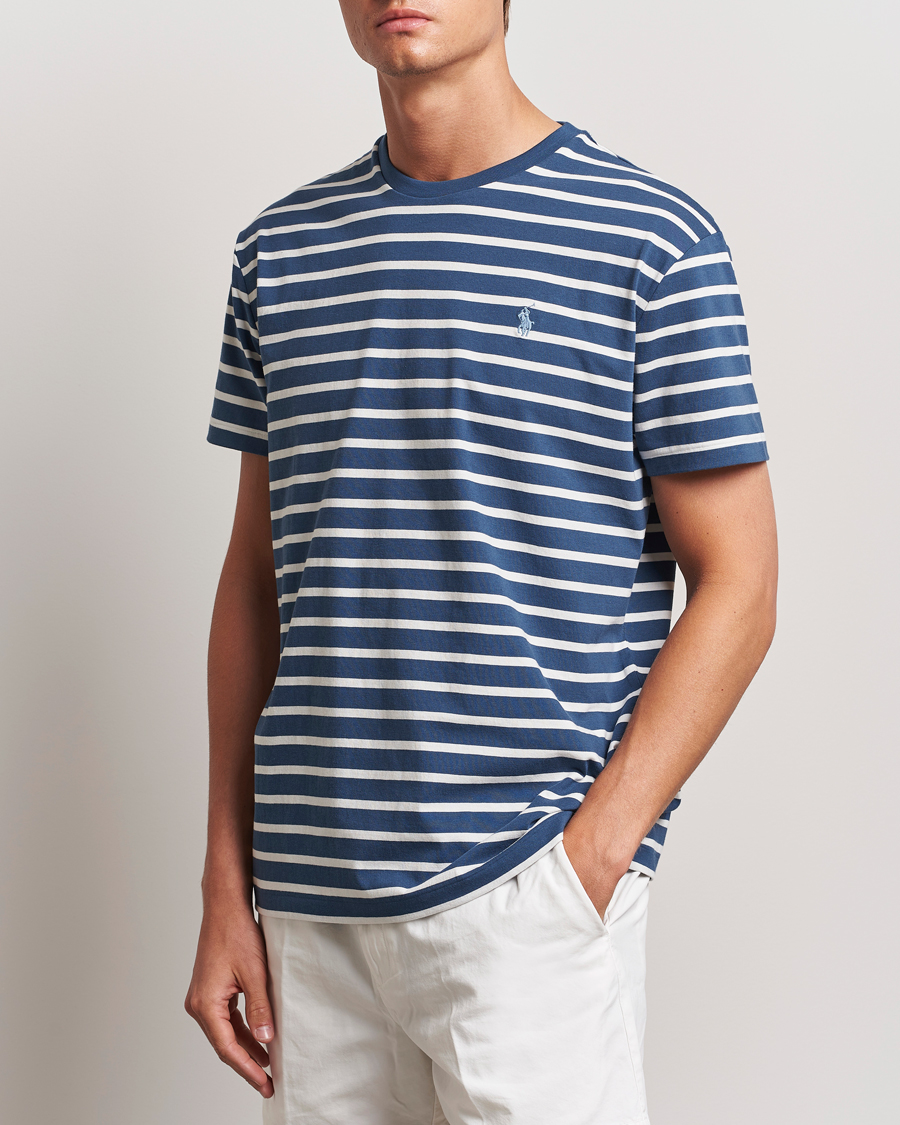 Homme | T-shirts | Polo Ralph Lauren | Striped Crew Neck T-Shirt Clancy Blue/Nevis