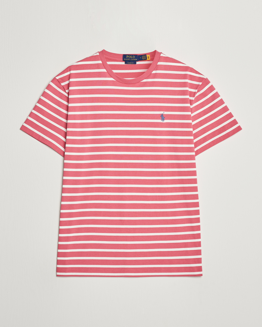 Homme | T-shirts | Polo Ralph Lauren | Striped Crew Neck T-Shirt Adirondack Red/Nevis