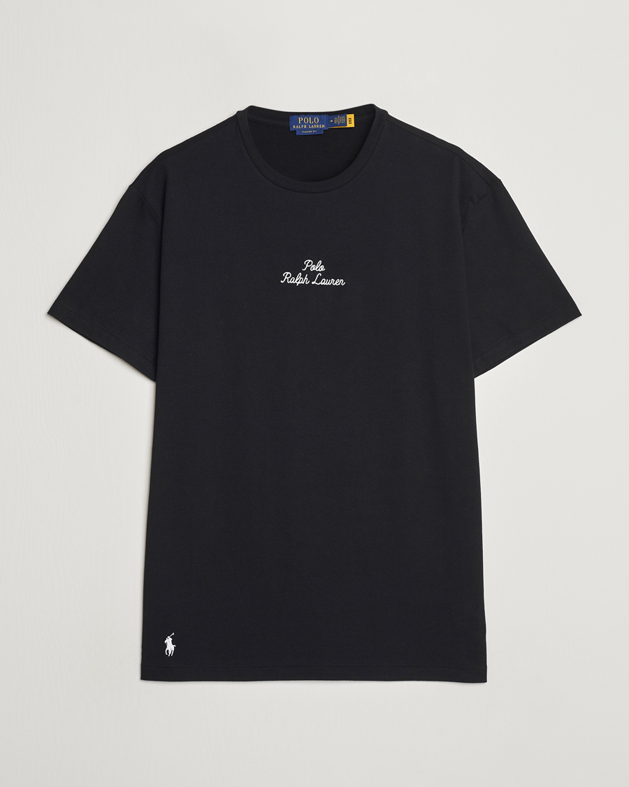 Homme | T-shirts | Polo Ralph Lauren | Center Logo Crew Neck T-Shirt Polo Black