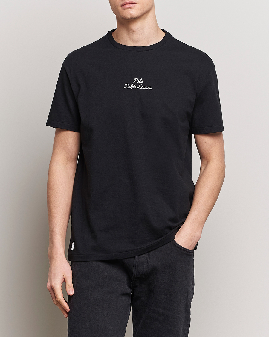 Homme | T-shirts À Manches Courtes | Polo Ralph Lauren | Center Logo Crew Neck T-Shirt Black
