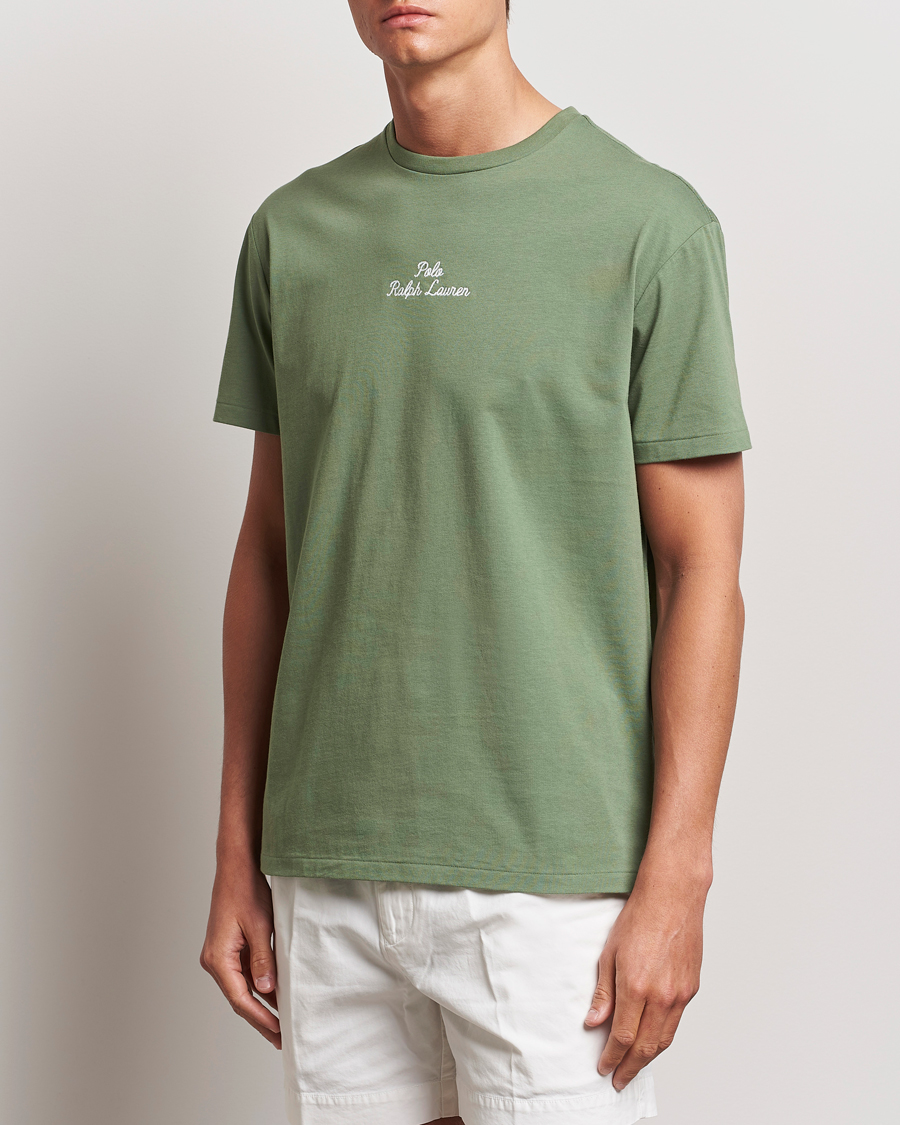 Homme | T-shirts | Polo Ralph Lauren | Center Logo Crew Neck T-Shirt Cargo Green