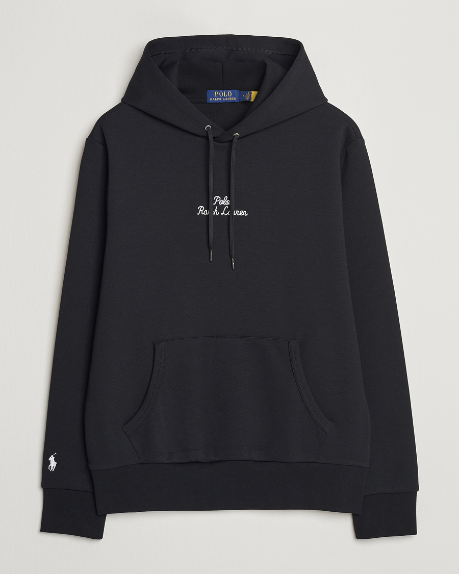 Homme | Pulls Et Tricots | Polo Ralph Lauren | Central Logo Hoodie Polo Black
