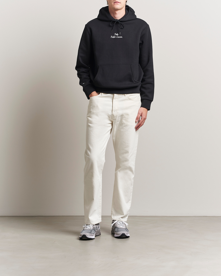 Homme | Pulls Et Tricots | Polo Ralph Lauren | Central Logo Hoodie Polo Black