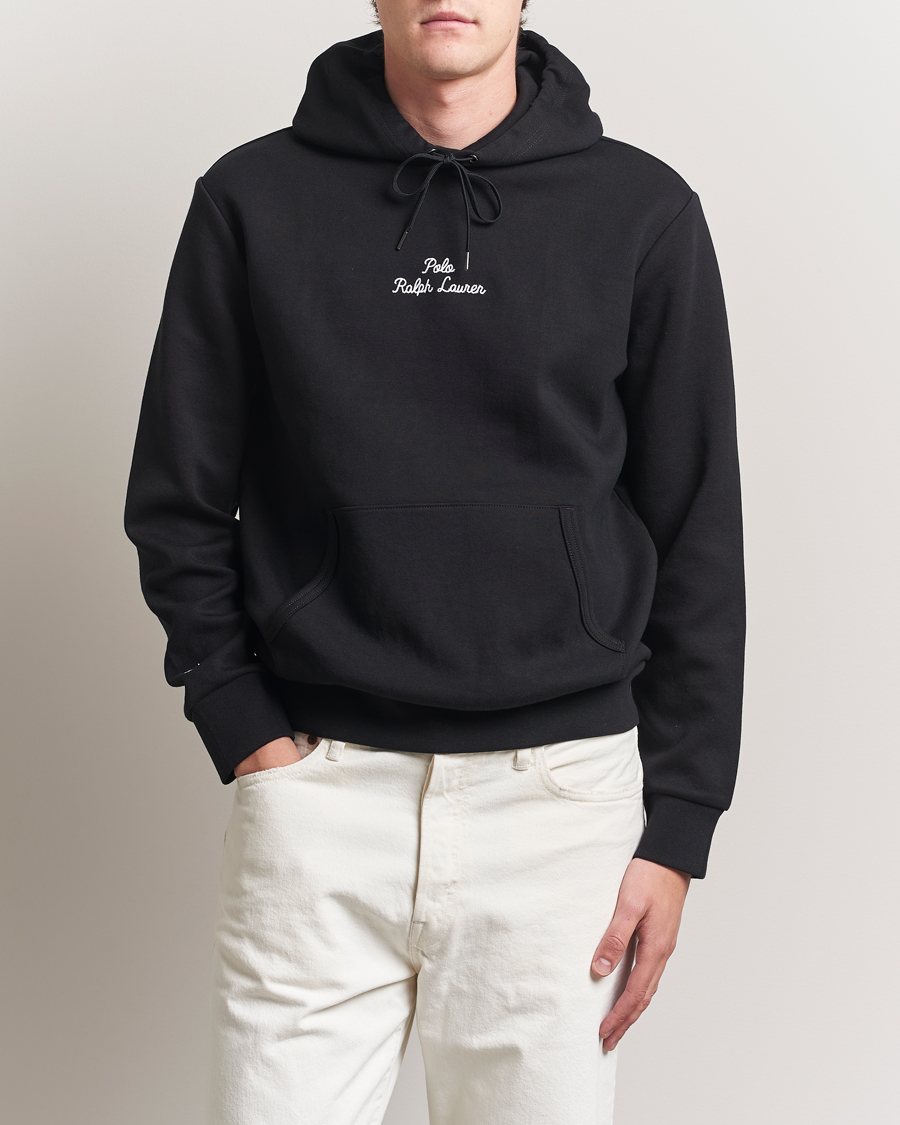 Homme | Pulls Et Tricots | Polo Ralph Lauren | Central Logo Hoodie Polo Black