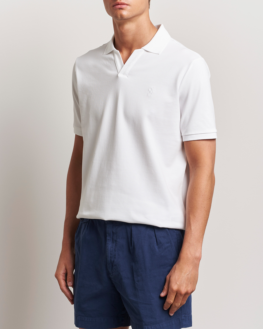 Homme | Polos | Polo Ralph Lauren | Classic Fit Open Collar Polo White