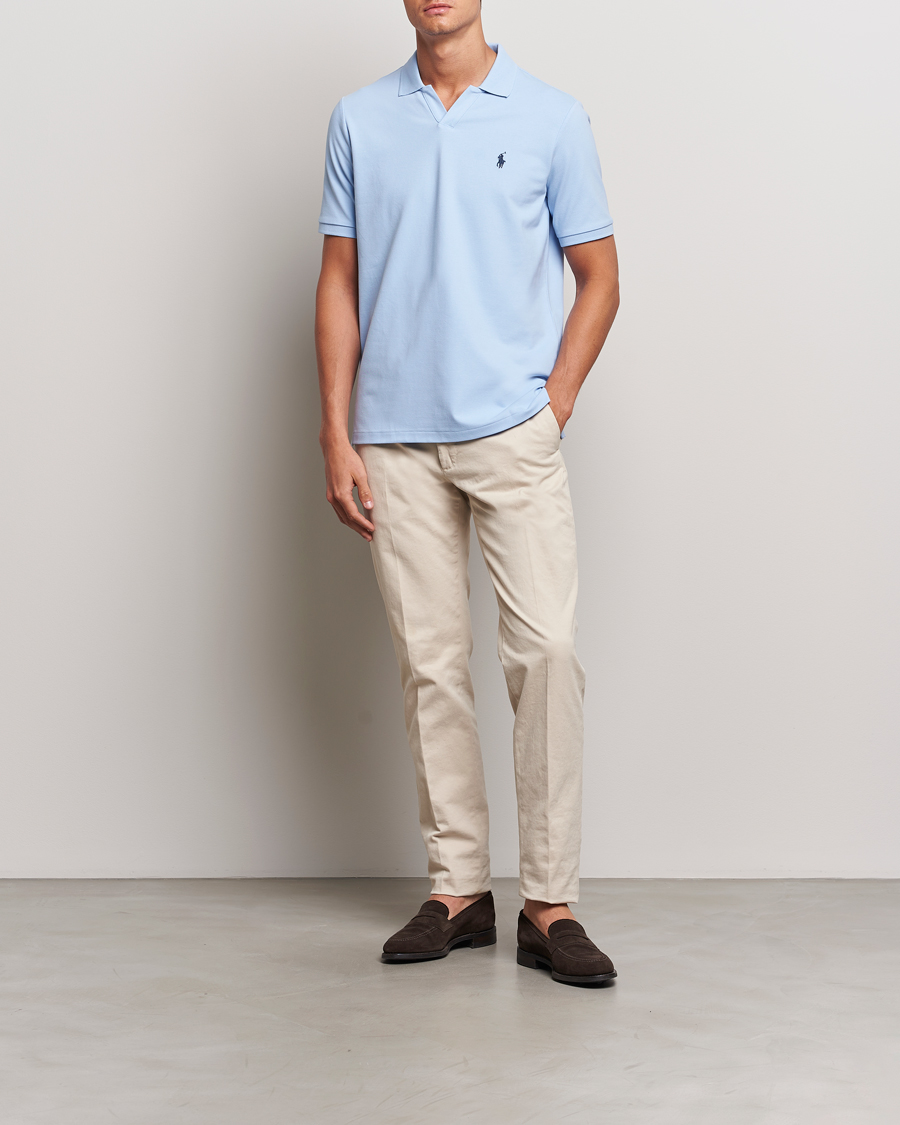 Homme | Polos | Polo Ralph Lauren | Classic Fit Open Collar Polo Office Blue