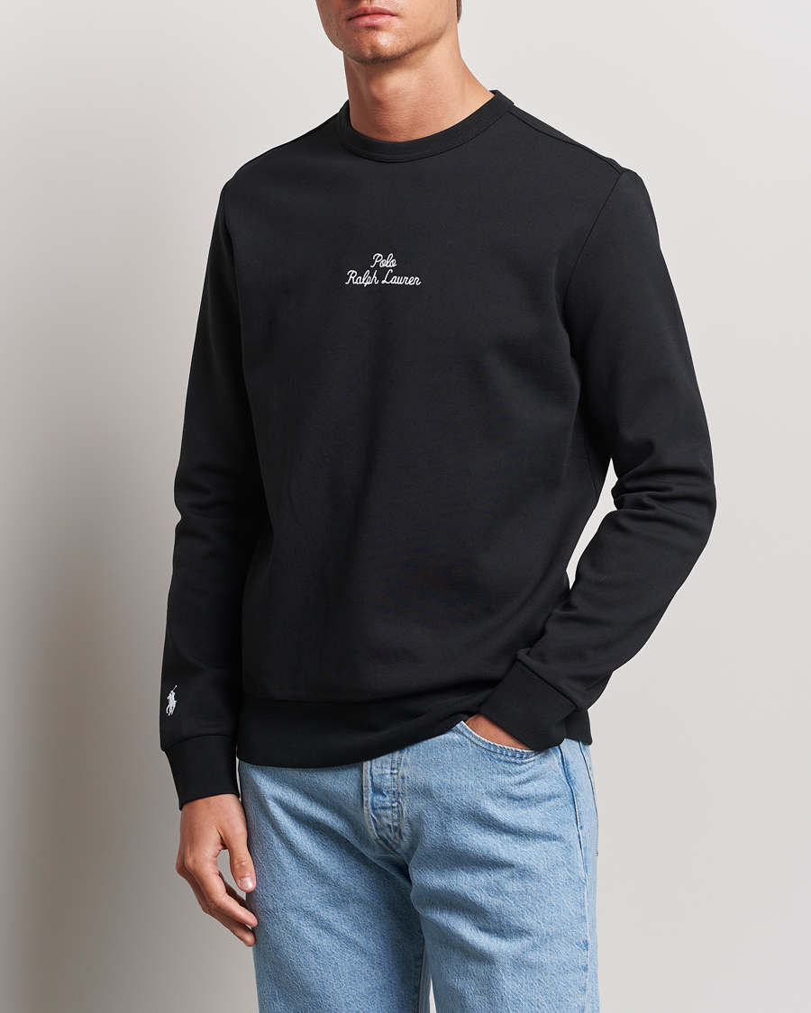 Homme |  | Polo Ralph Lauren | Center Logo Crew Neck Sweatshirt Black