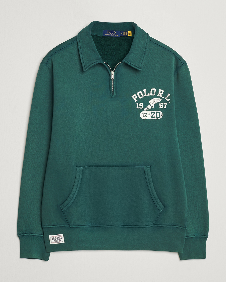 Homme | Pulls Et Tricots | Polo Ralph Lauren | Graphic Fleece Half Zip Moss Agate
