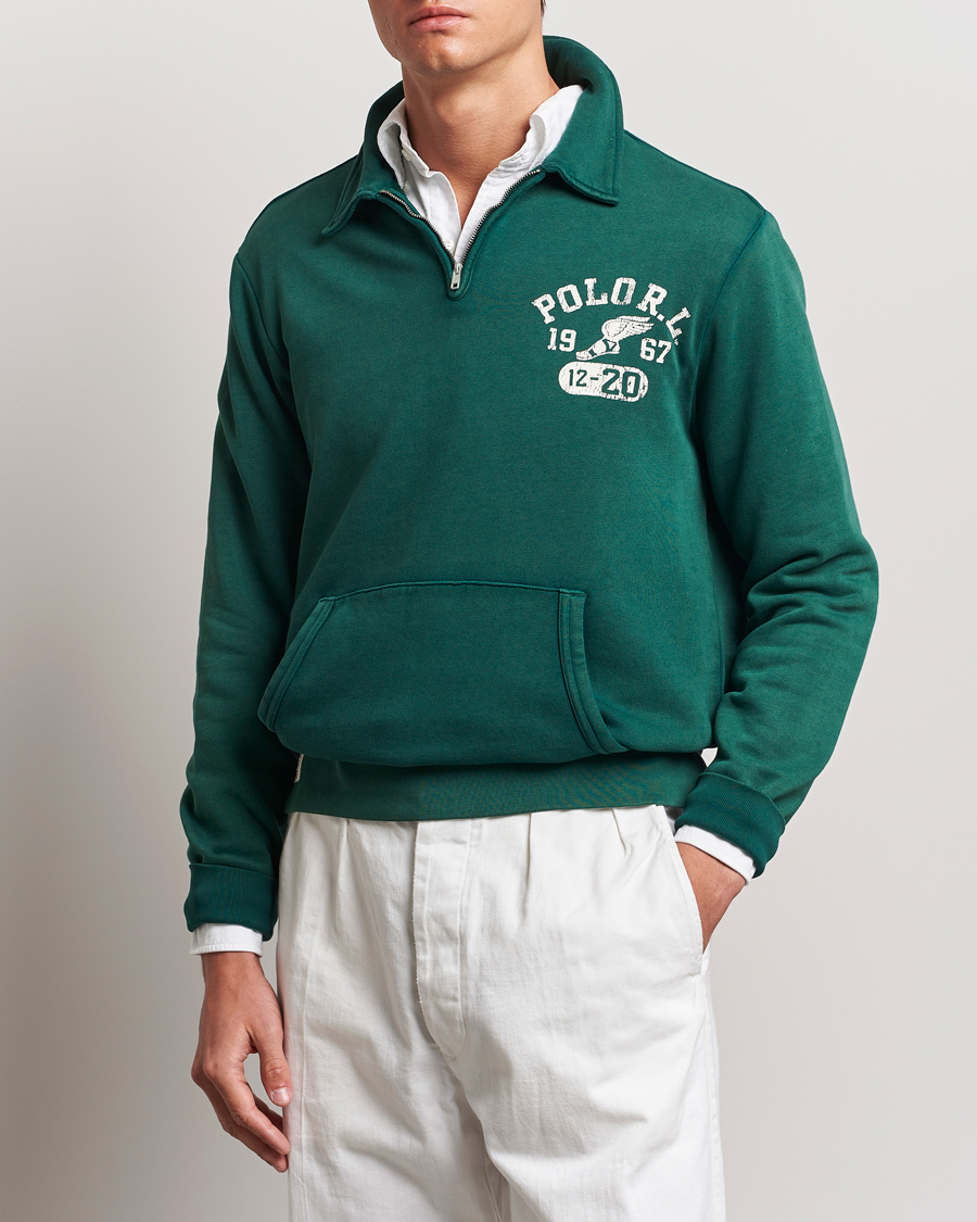 Homme | Pulls Et Tricots | Polo Ralph Lauren | Graphic Fleece Half Zip Moss Agate