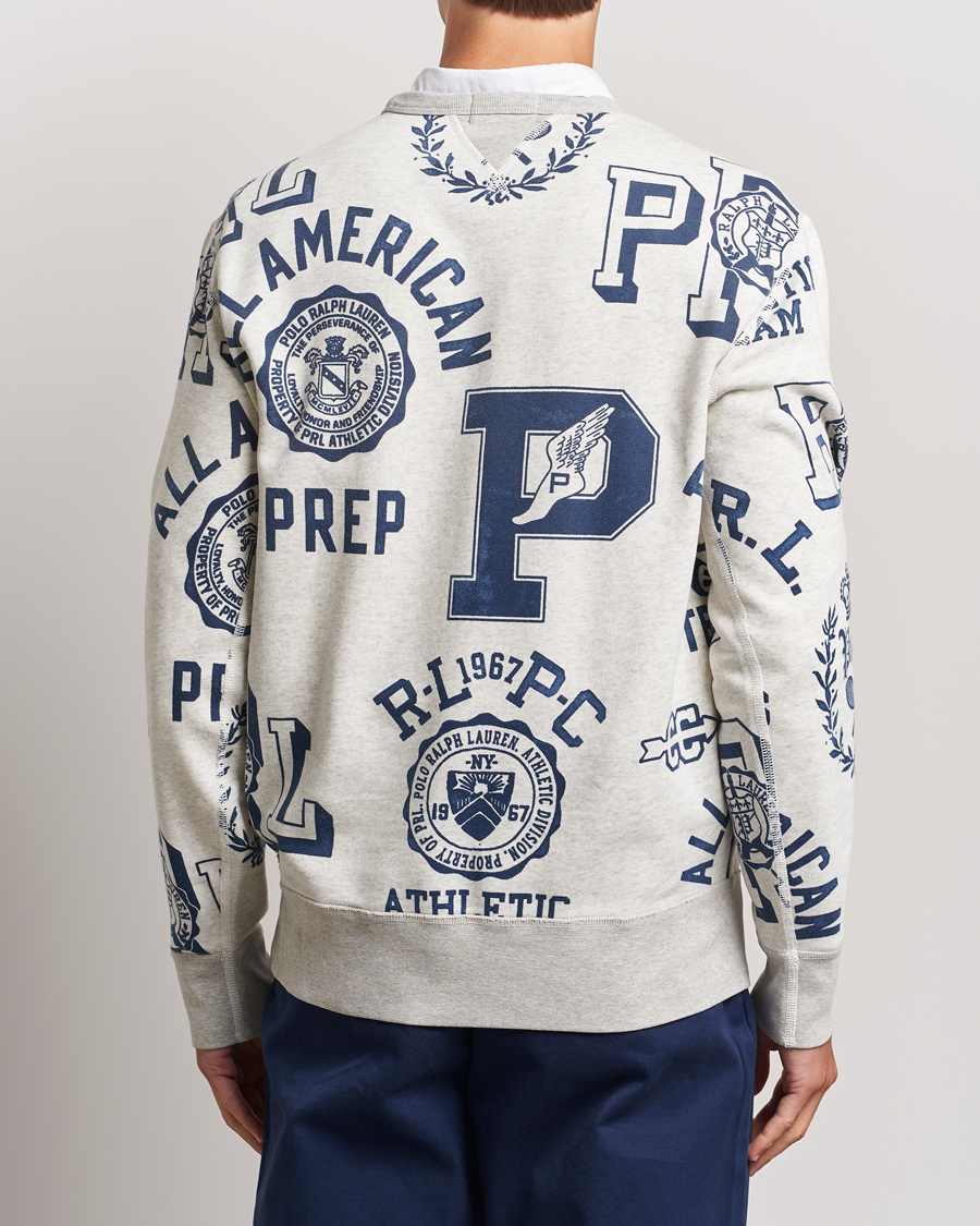 Homme | Pulls Et Tricots | Polo Ralph Lauren | Printed Crew Neck Sweatshirt Light Vintage Heather