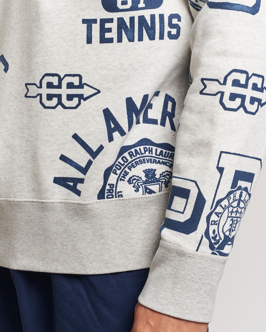 Homme | Pulls Et Tricots | Polo Ralph Lauren | Printed Crew Neck Sweatshirt Light Vintage Heather