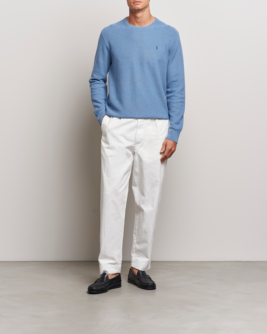 Homme | Pulls Et Tricots | Polo Ralph Lauren | Textured Crew Neck Sweater Lake Heather