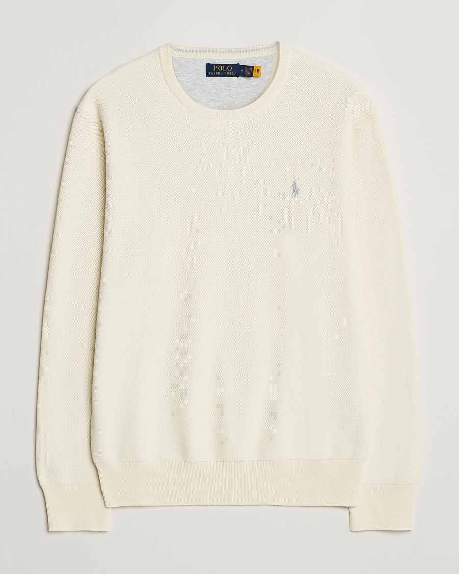 Homme | Pulls Et Tricots | Polo Ralph Lauren | Textured Crew Neck Sweater Herbal Milk