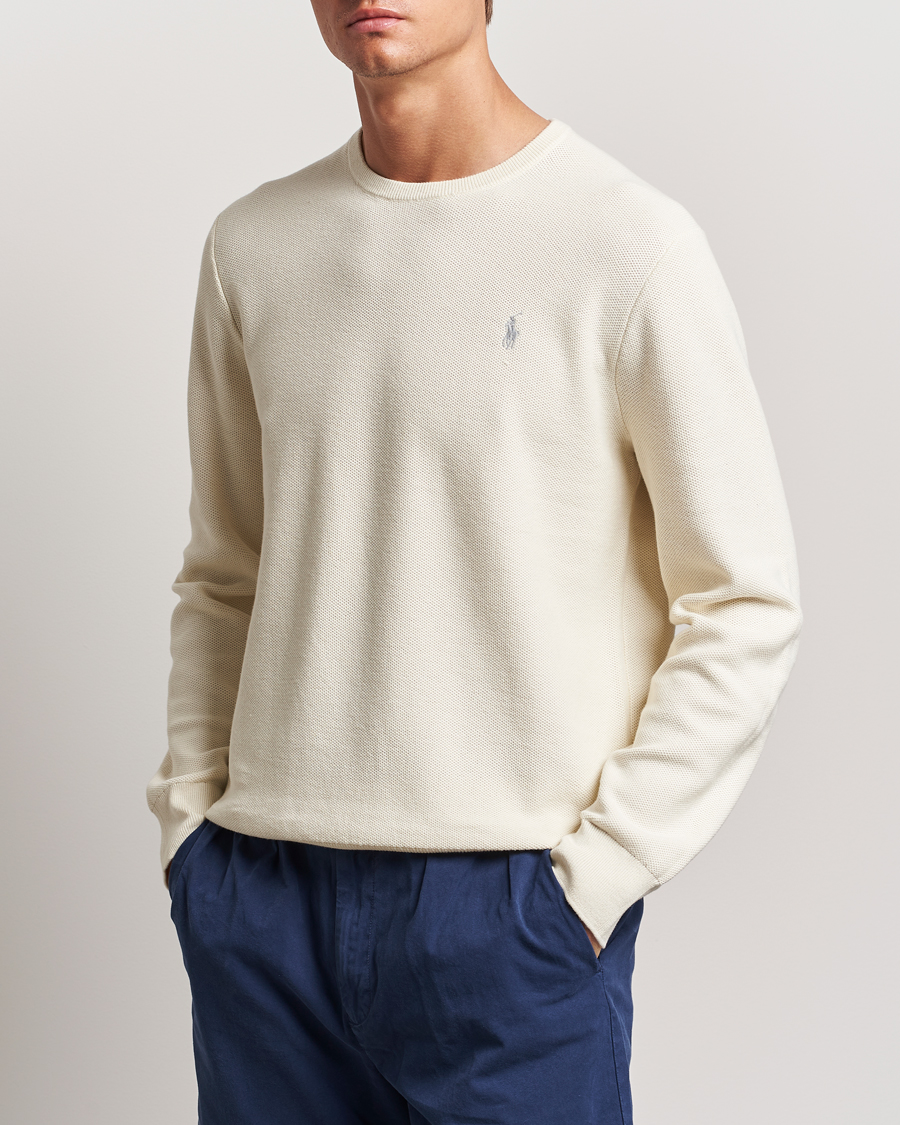 Homme |  | Polo Ralph Lauren | Textured Crew Neck Sweater Herbal Milk