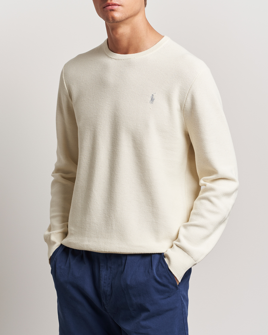 Homme | Pulls Et Tricots | Polo Ralph Lauren | Textured Crew Neck Sweater Herbal Milk