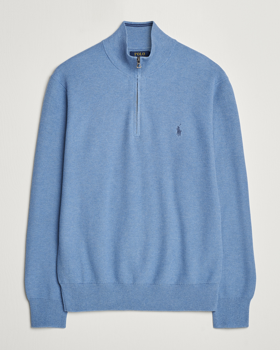 Homme | Pulls Et Tricots | Polo Ralph Lauren | Textured Half Zip Lake Heather