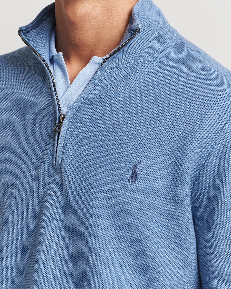 Homme | Pulls Et Tricots | Polo Ralph Lauren | Textured Half Zip Lake Heather