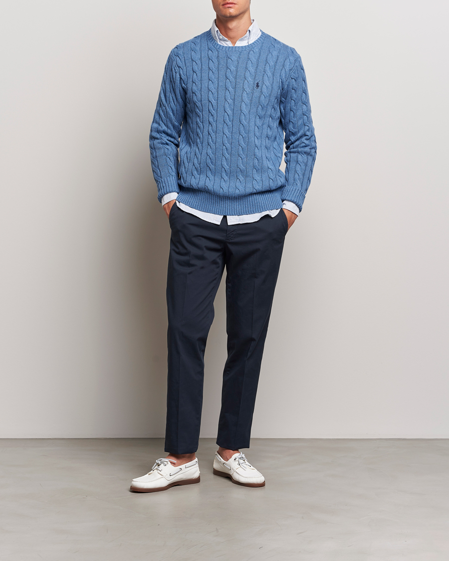 Homme | Pulls Et Tricots | Polo Ralph Lauren | Cotton Cable Pullover Lake Heather