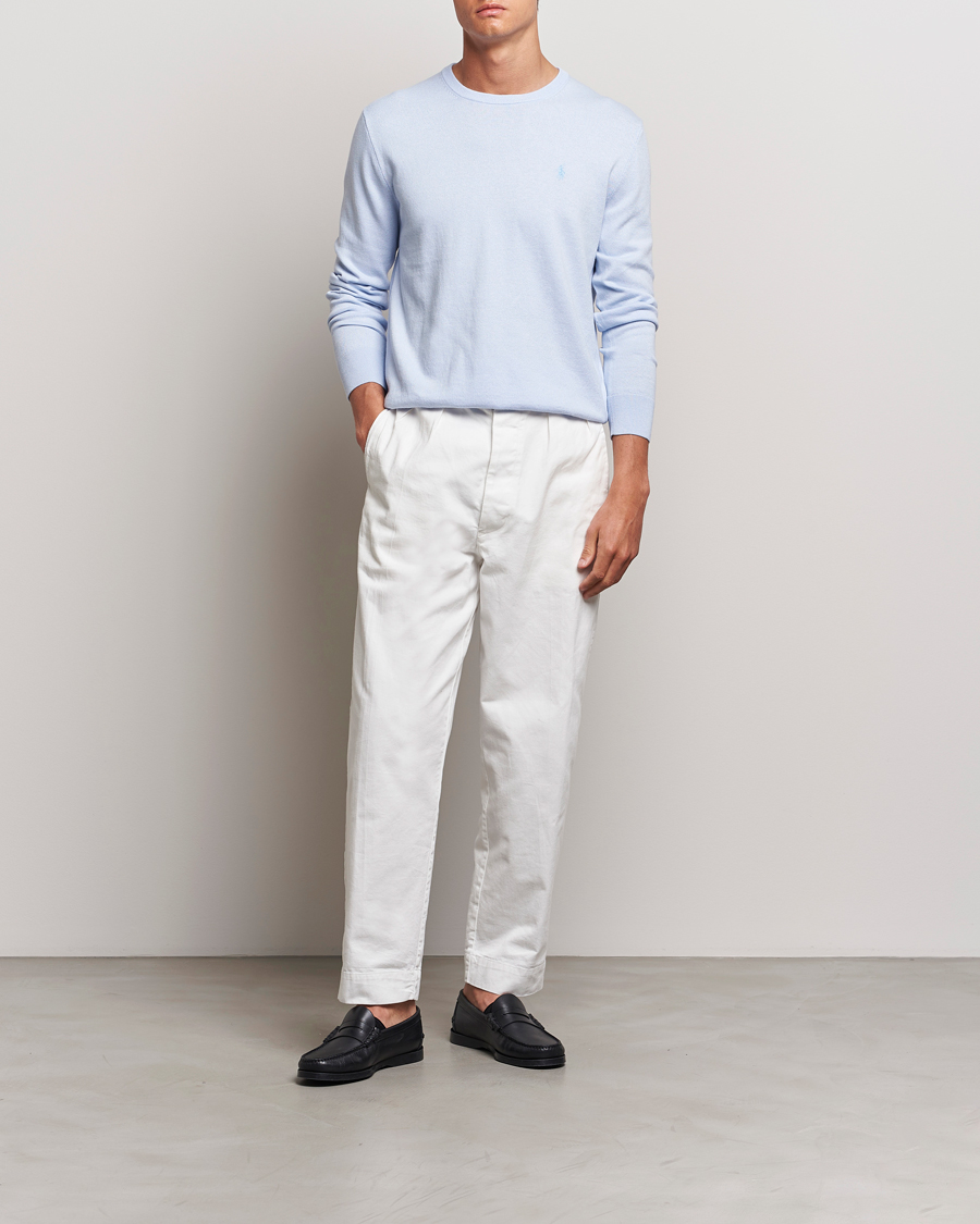 Homme | Pulls Et Tricots | Polo Ralph Lauren | Cotton/Cashmere Crew Neck Pullover Oxford Blue