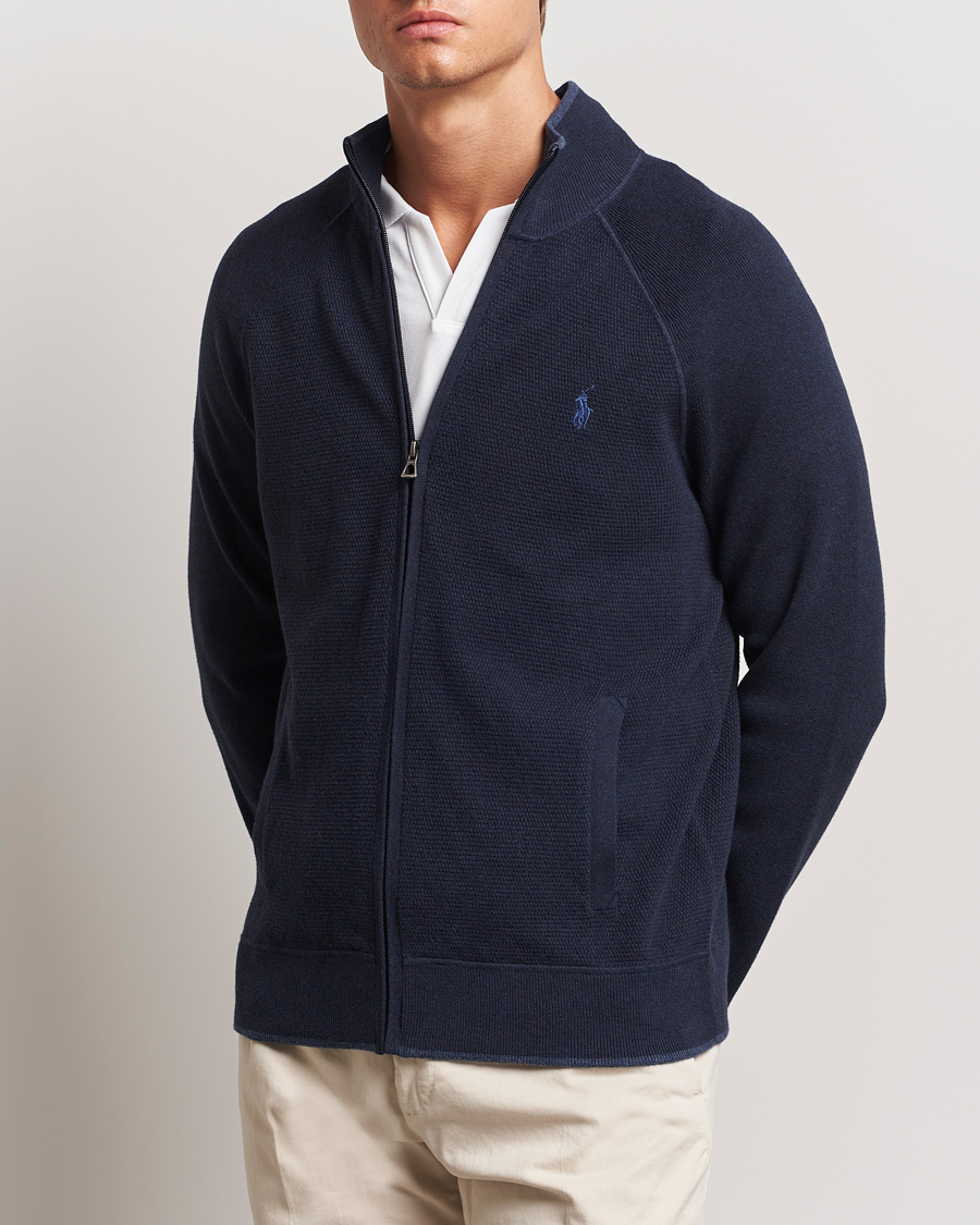 Homme | Full-zip | Polo Ralph Lauren | Textured Full Zip Navy Heather