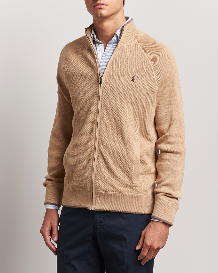 Homme | Full-zip | Polo Ralph Lauren | Textured Full Zip Camel Melange