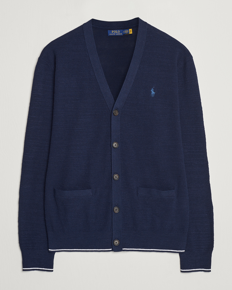 Homme | Pulls Et Tricots | Polo Ralph Lauren | Textured Knitted Cardigan Bright Navy