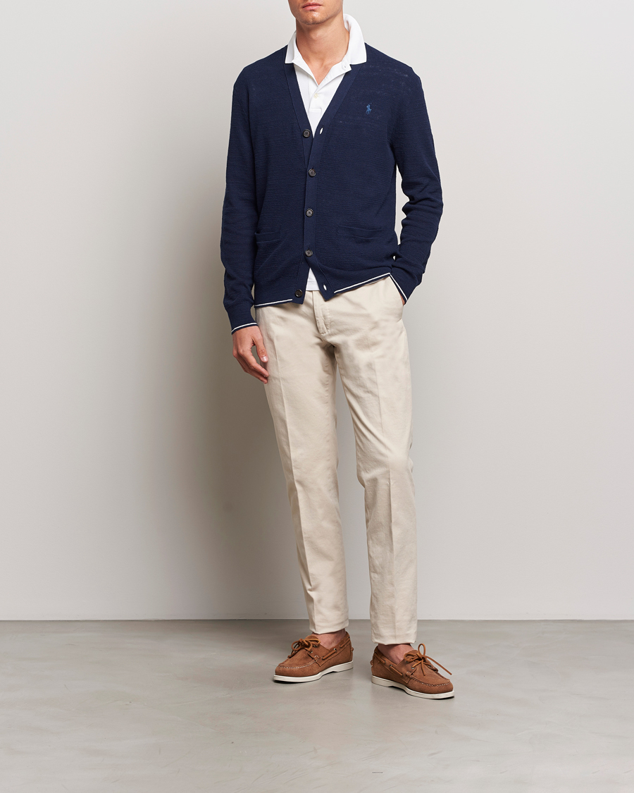 Homme | Pulls Et Tricots | Polo Ralph Lauren | Textured Knitted Cardigan Bright Navy