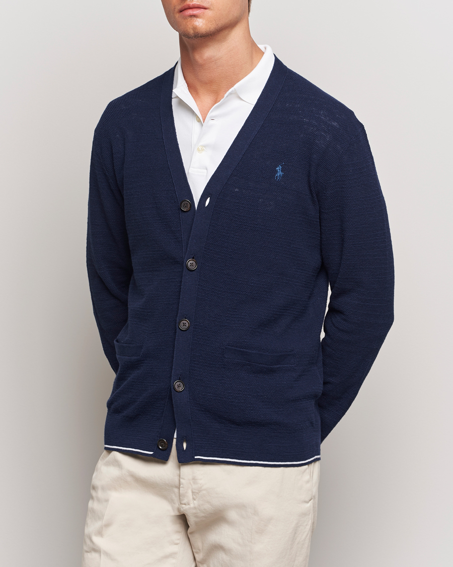 Homme |  | Polo Ralph Lauren | Textured Knitted Cardigan Bright Navy