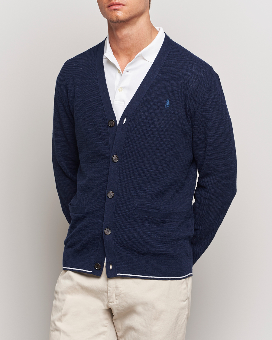 Homme | Pulls Et Tricots | Polo Ralph Lauren | Textured Knitted Cardigan Bright Navy