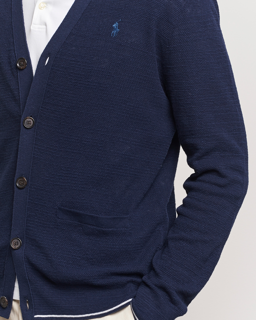 Homme | Pulls Et Tricots | Polo Ralph Lauren | Textured Knitted Cardigan Bright Navy