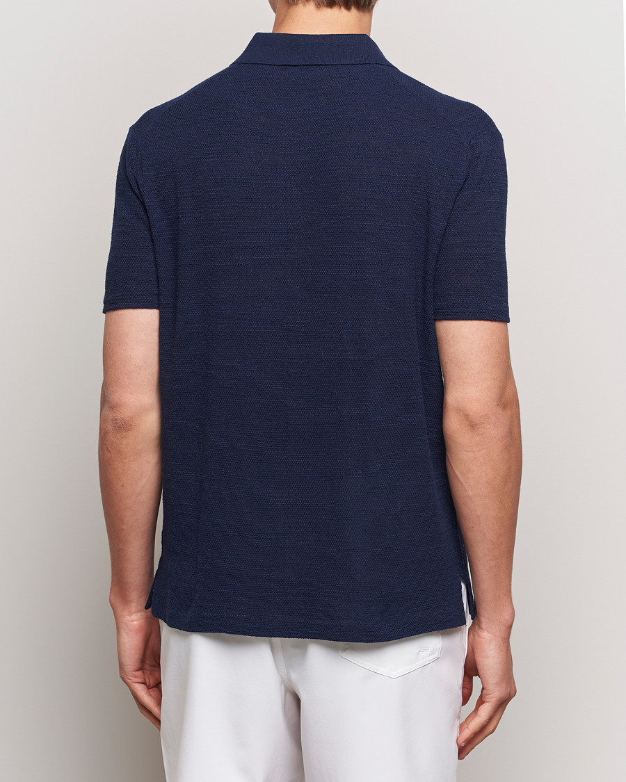 Homme | Chemises | Polo Ralph Lauren | Textured Knitted Short Sleeve Shirt Bright Navy