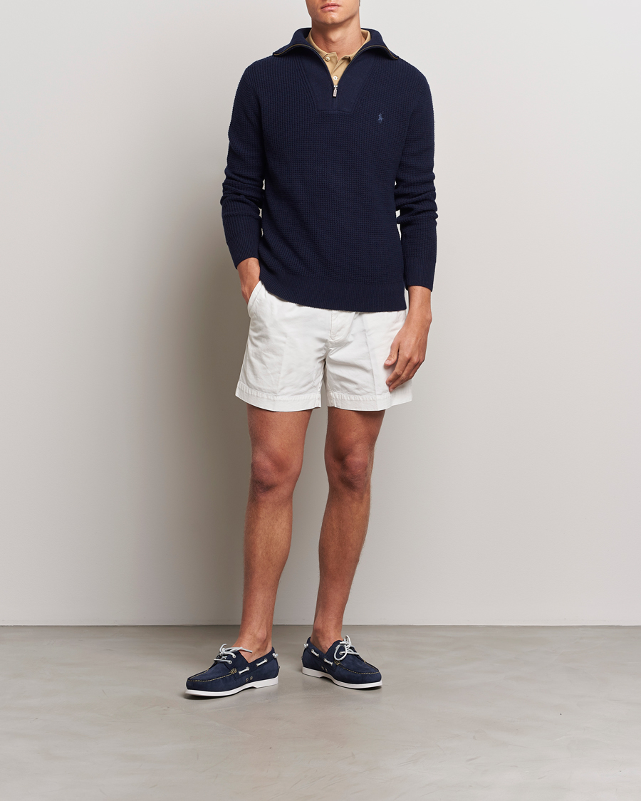 Homme | Pulls Et Tricots | Polo Ralph Lauren | Cotton/Wool Knitted Half Zip Hunter Navy