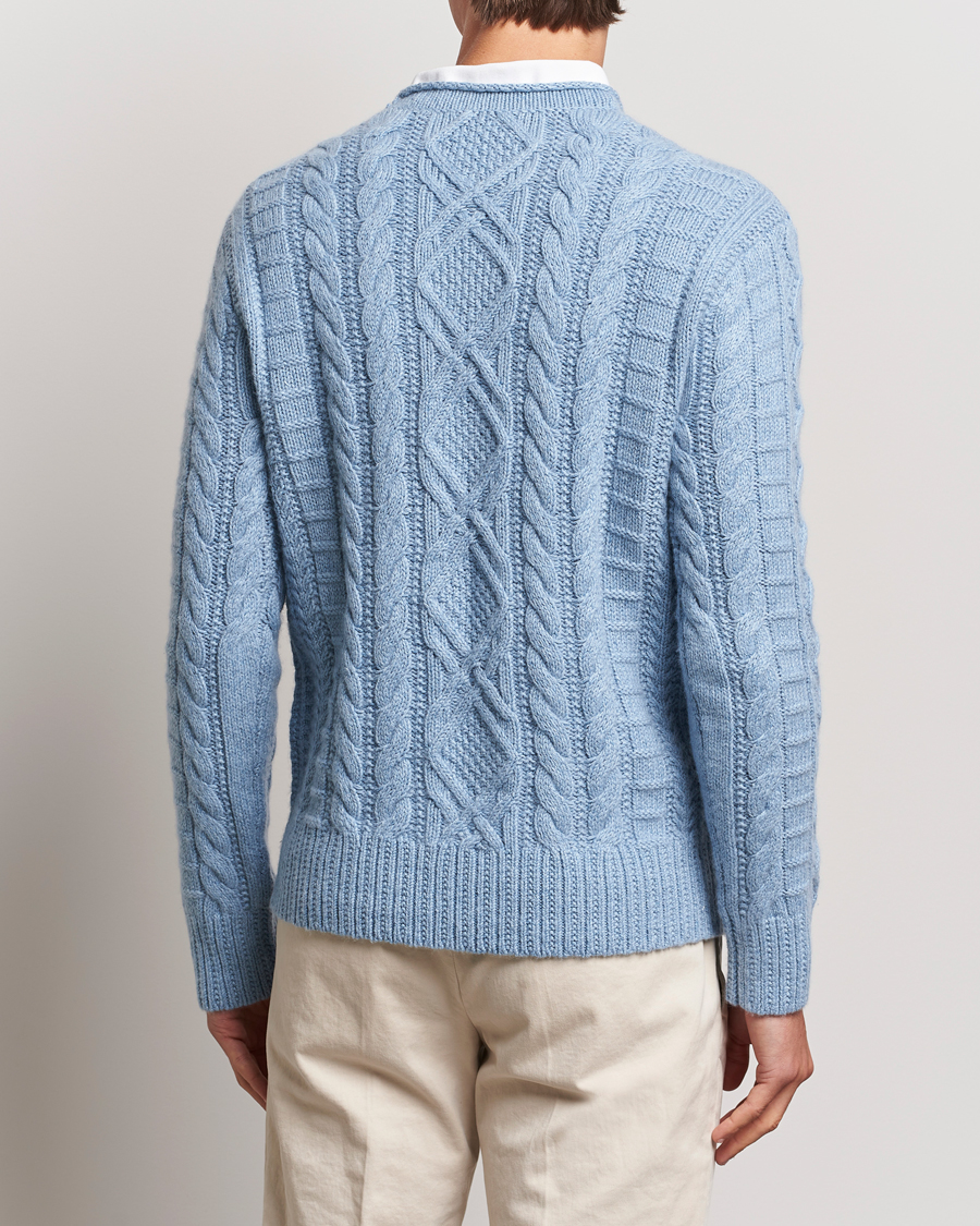Homme | Pulls Et Tricots | Polo Ralph Lauren | Cotton Aran Knitted Sweater Light Chambray Heather