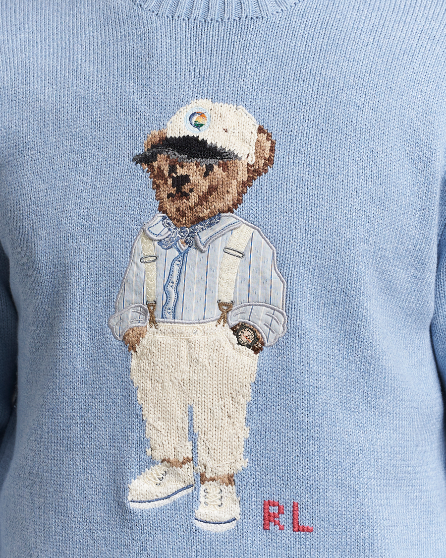 Homme | Pulls Et Tricots | Polo Ralph Lauren | Knitted Hemingway Bear Sweater Driftwood Blue