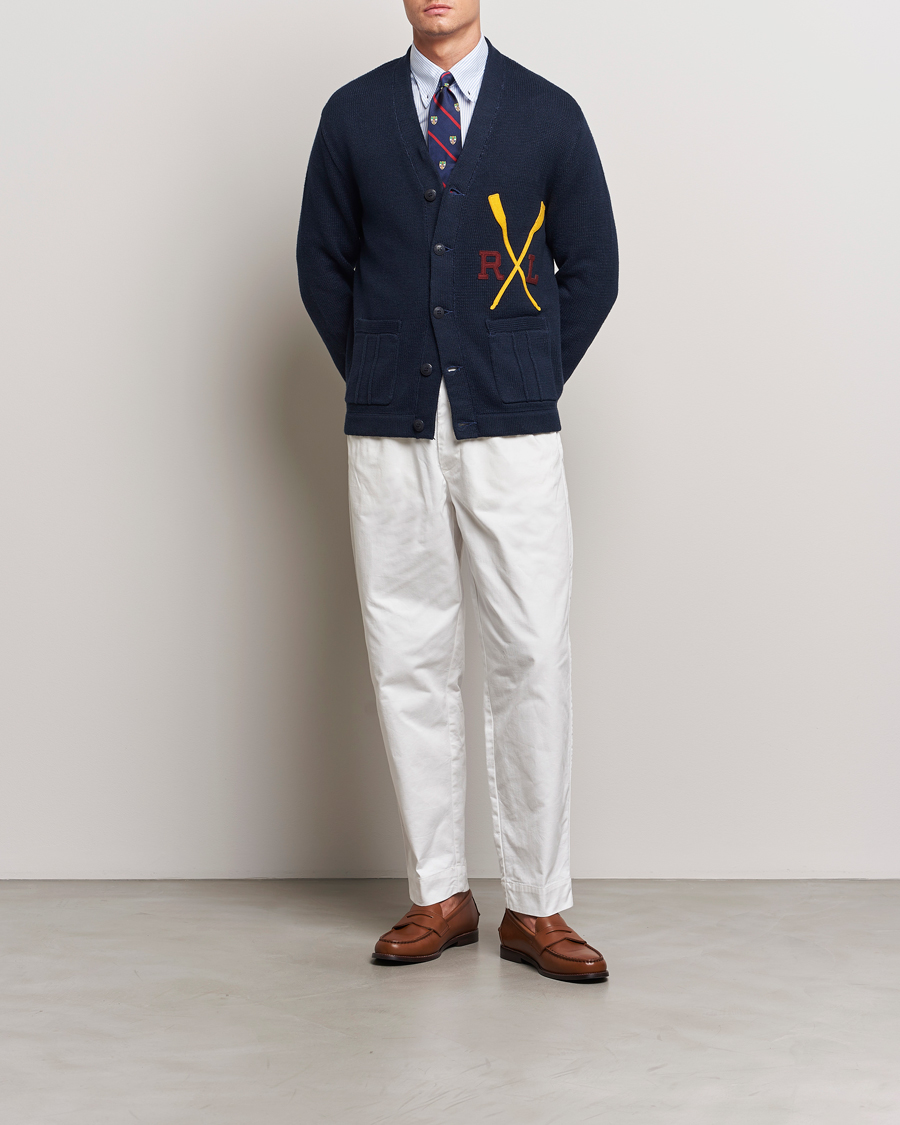Homme | Pulls Et Tricots | Polo Ralph Lauren | RL Rowing Knitted Cardigan Aviator Navy