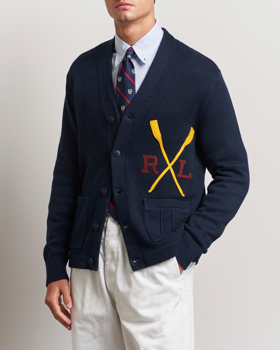 Homme | Pulls Et Tricots | Polo Ralph Lauren | RL Rowing Knitted Cardigan Aviator Navy