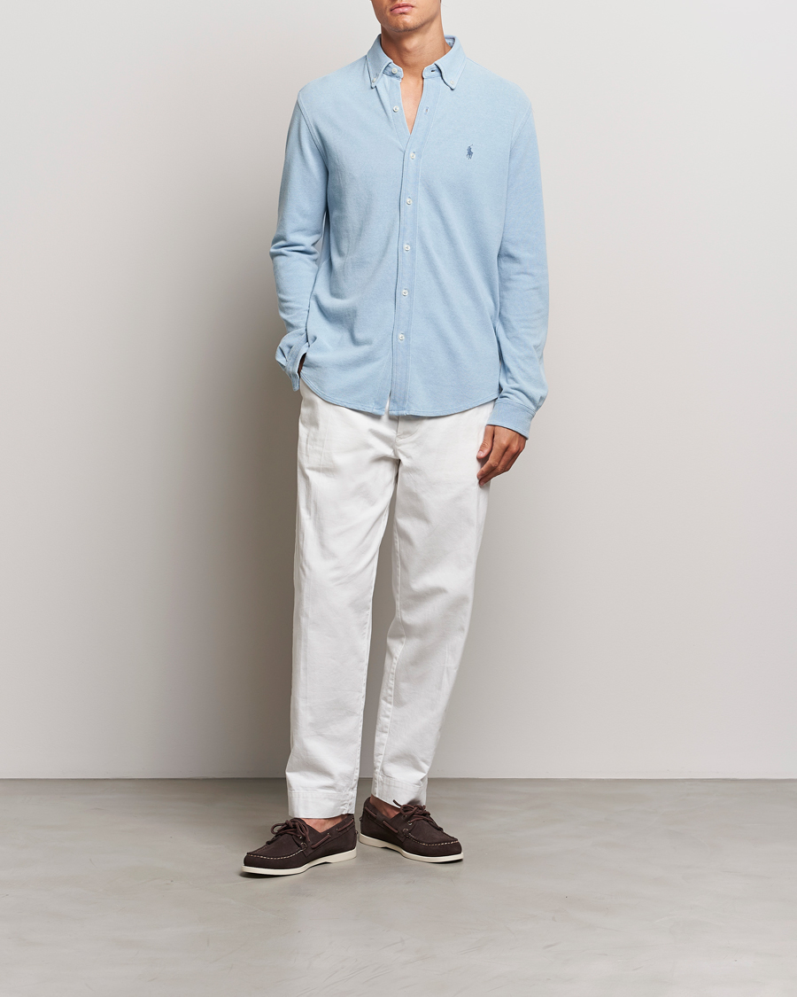 Homme | Chemises | Polo Ralph Lauren | Featherweight Mesh Shirt Light Indigo