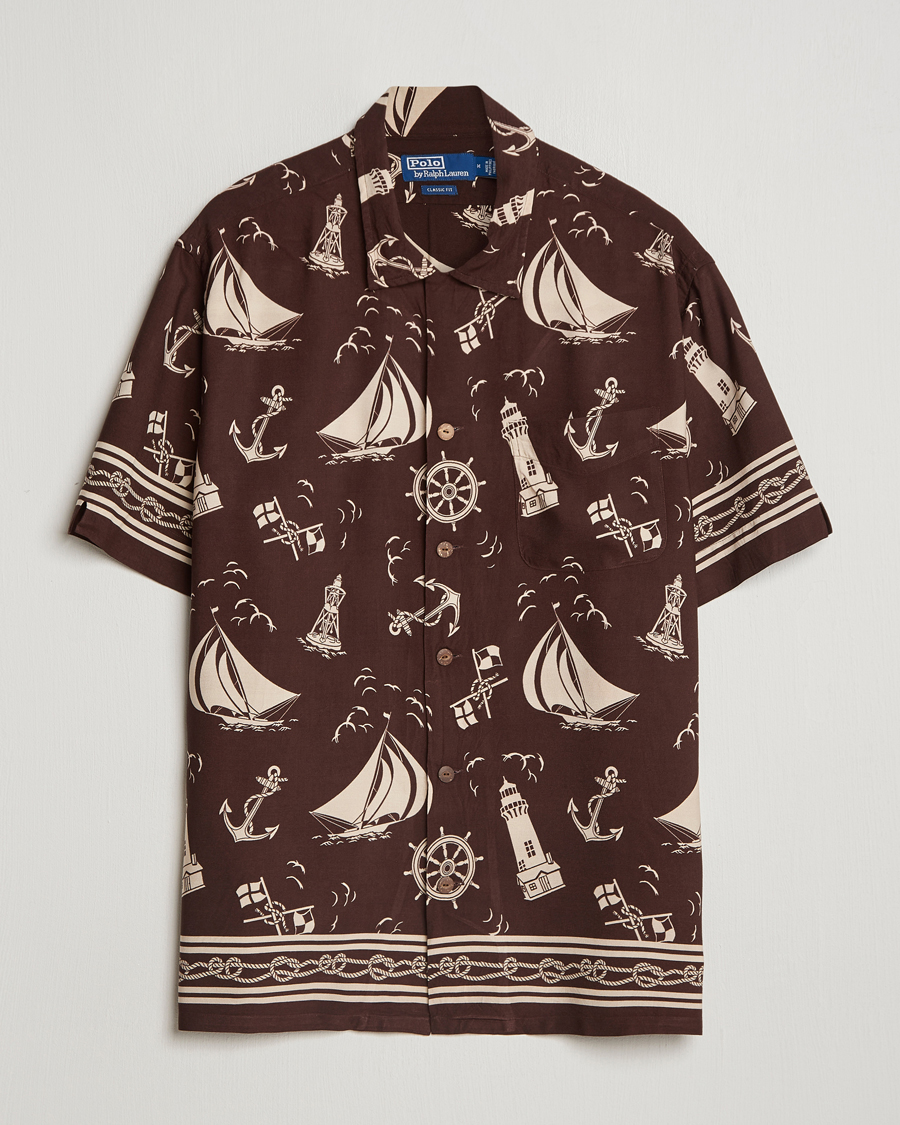 Homme | Chemises | Polo Ralph Lauren | Printed Rayon Short Sleeve Shirt Captins Convo
