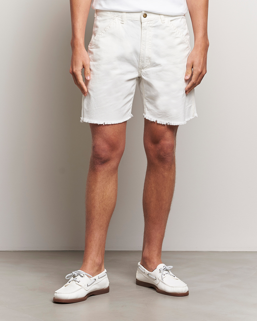 Homme |  | Polo Ralph Lauren | Garment Dyed Rustic Worker Shorts Deckwash White