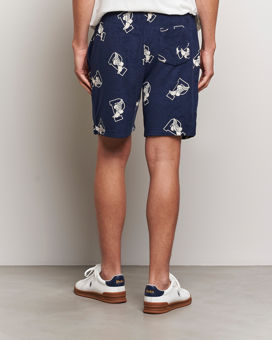 Homme | Shorts | Polo Ralph Lauren | Cotton Terry P Wing Drawstring Shorts Cruise Navy