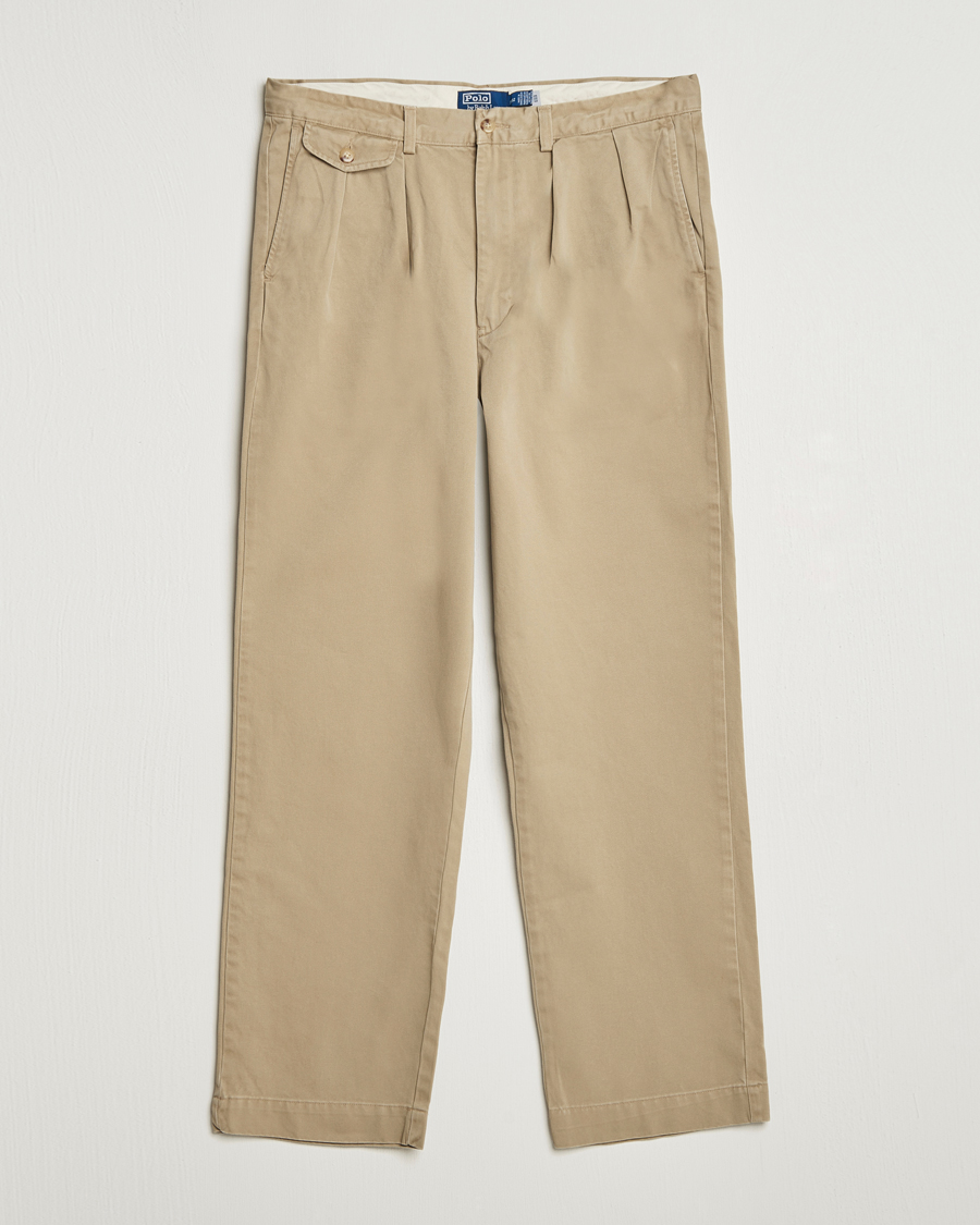 Homme | Pantalons | Polo Ralph Lauren | Rustic Twill Pleated Worker Trousers RL Khaki
