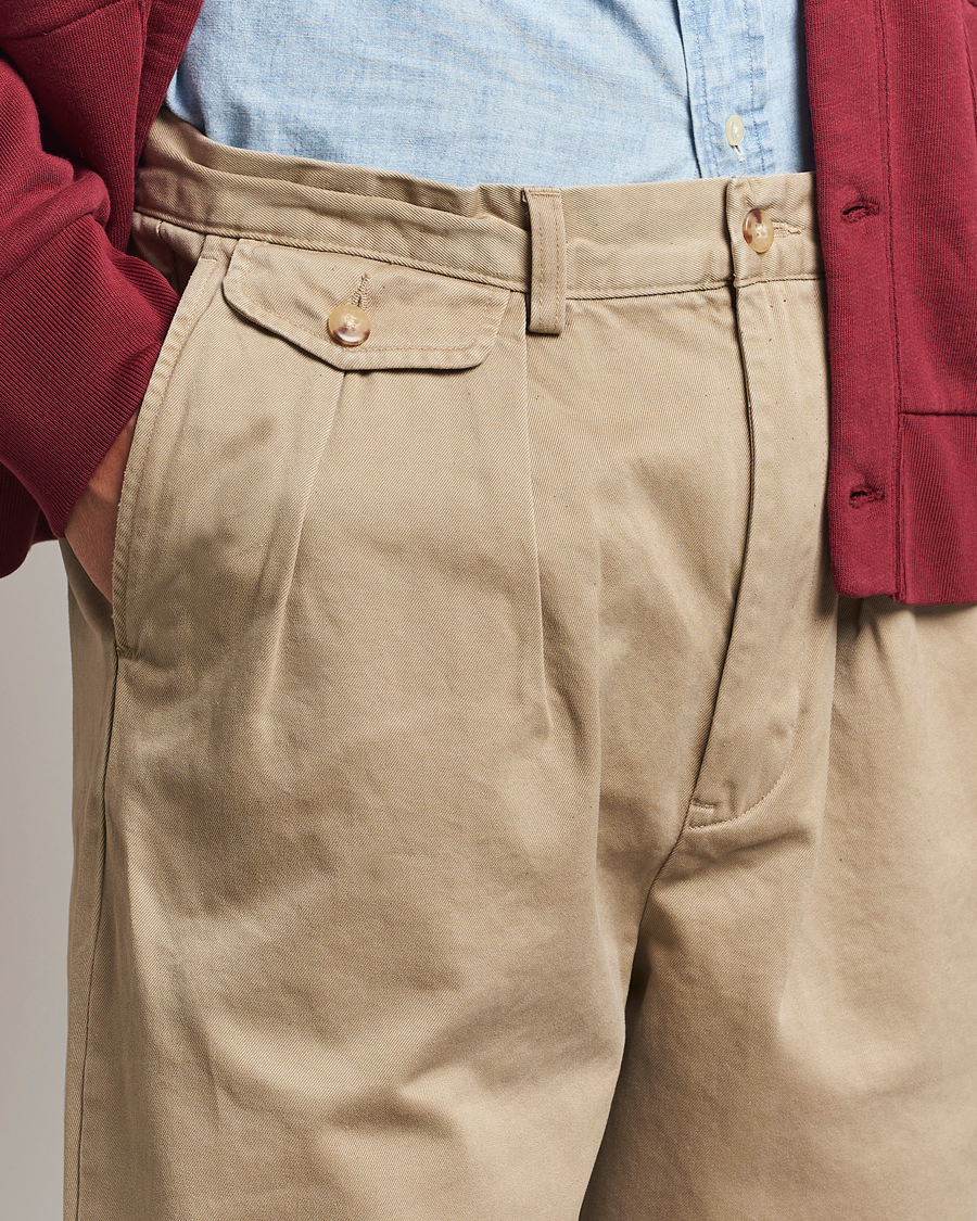Homme | Pantalons | Polo Ralph Lauren | Rustic Twill Pleated Worker Trousers RL Khaki
